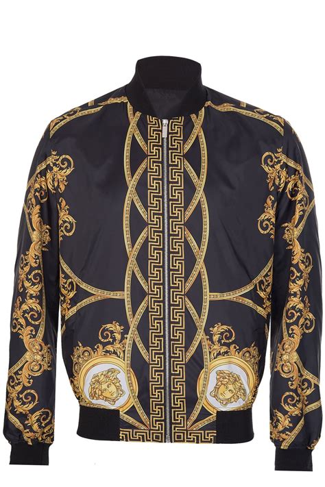 versace baroque print down jacket|versace barocco shirt.